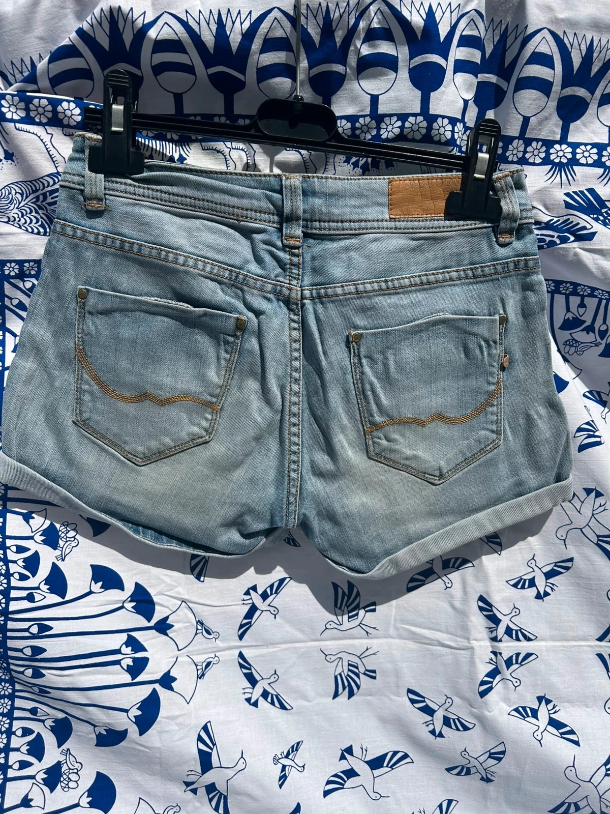 Short jeans azul claro 34/XS bonobo bom estado feminino algodão – photo 3